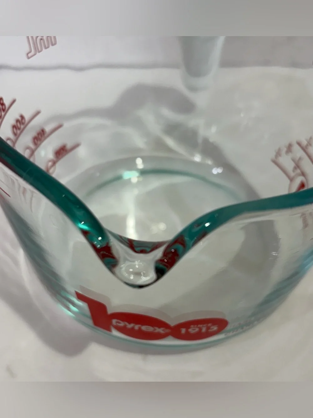 100 Years Commemorative Pyrex Clear Glass 4 Cup Measuring Bowl